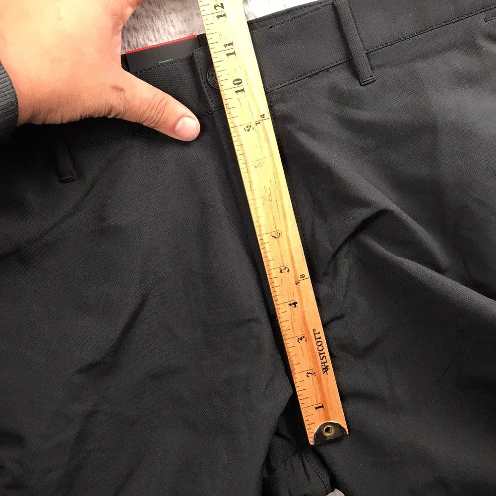 Banana Republic Flat Front Pant Mens 34x34 Black Performance Lightweight New NWT
